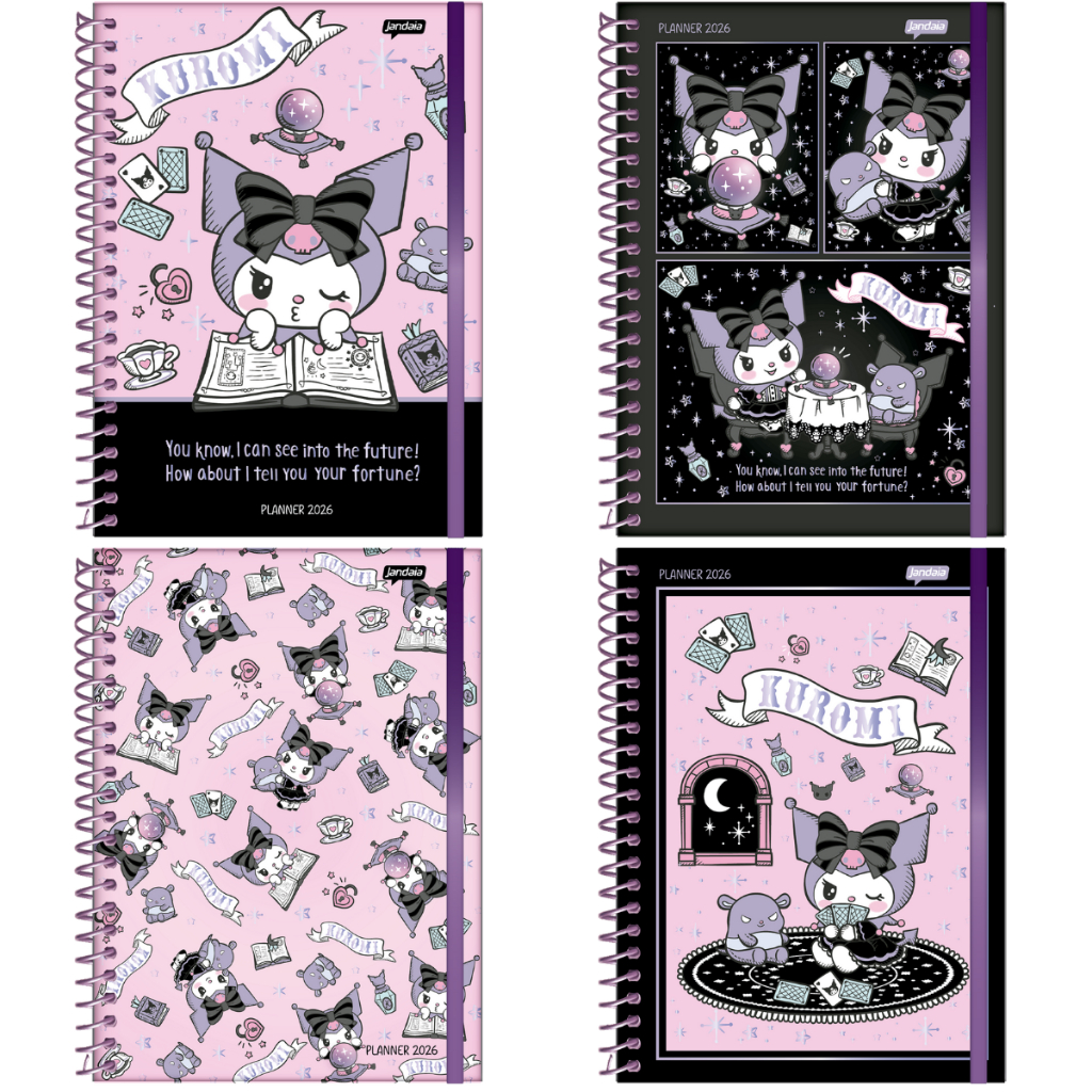 Agenda Planner College 2026 Kuromi 160 Páginas Offset 75g Tamanho 175x242mm Jandaia. em Oferta na Shopee