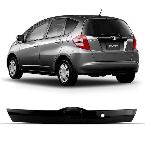 Friso Tampa Traseira Honda Fit 2009 2010 2011 2012 2013 2014 Preto Brilhante