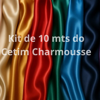 "Tecido Cetim Charmousse 1,50m Largura - Brilhante Para Robes, Noivas e Decoração - Metro Inteiro" em Oferta na Shopee