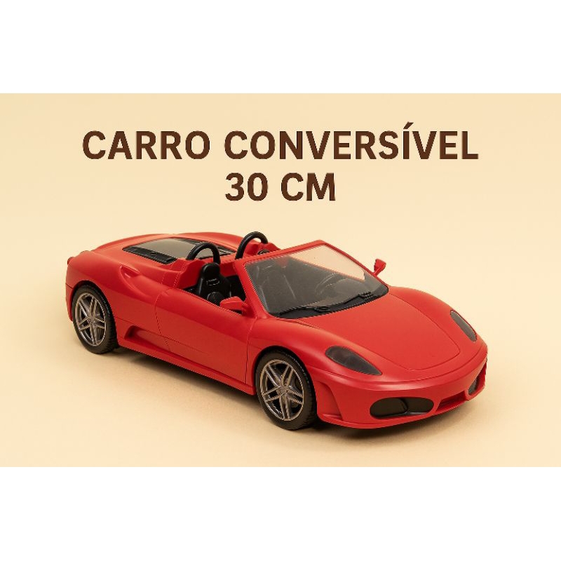 Brinquedo Carro Conversivel  30 cm - Carro Ferrari - Grande - Brinquedo Infantil - Plastico