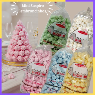 Pacote 200 Mini Suspiros para Festas e Lenbrancinhas -1 pct 180 gr em Oferta na Shopee