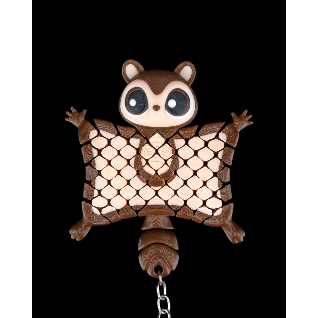 Merle Esquilo Voador 3D – Miniatura Impressa em 3D em PLA | Peça Decorativa | Brinquedo Criativo