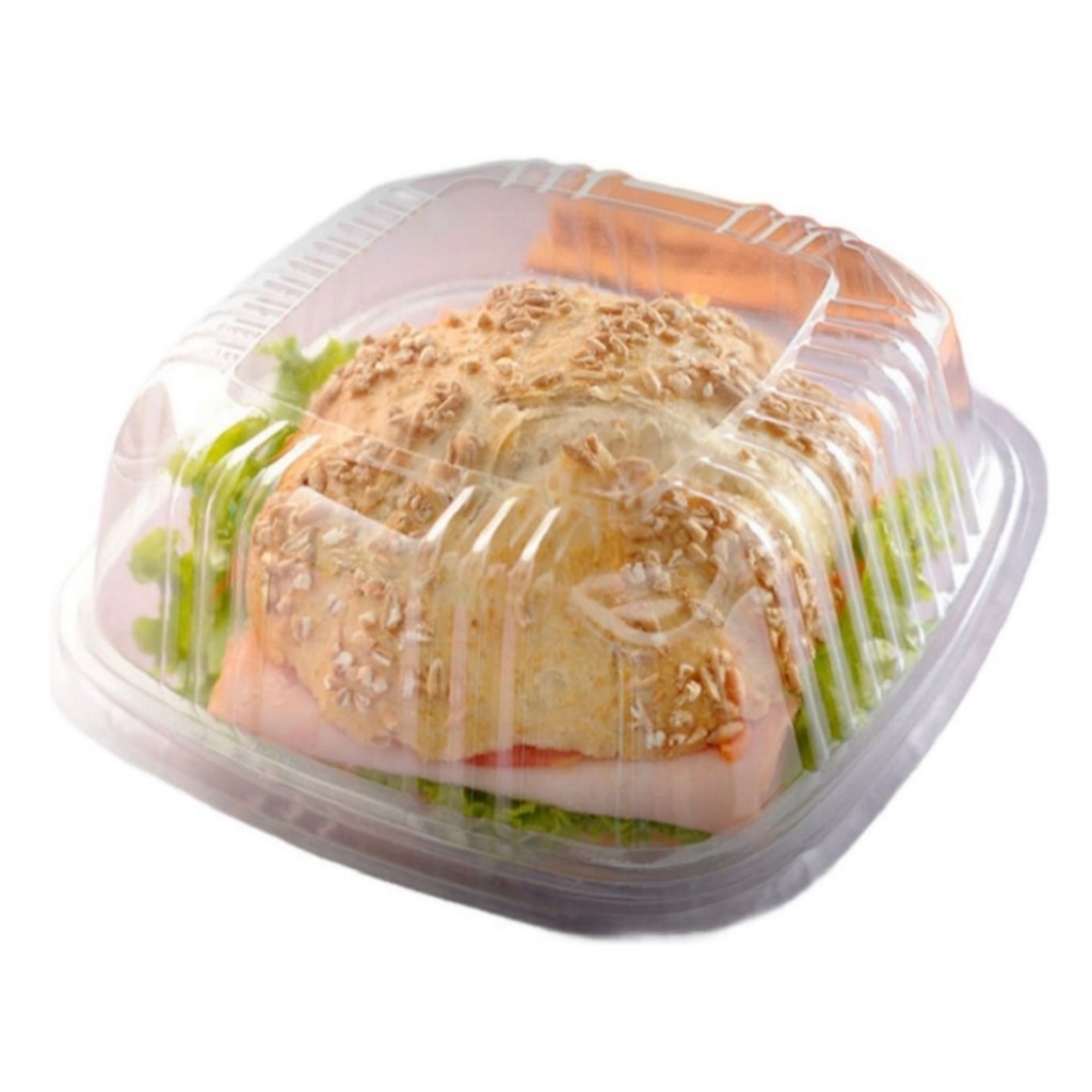 50 Embalagem Hamburgueira Pet P/ Lanches Doces Padaria GA12 Galvanotek Premium Delive