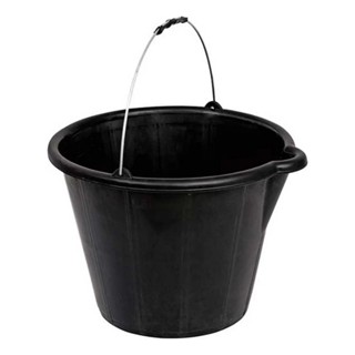 Balde extraforte reforçado preto Terraplast 12 litros para concreto alça inox em Oferta na Shopee