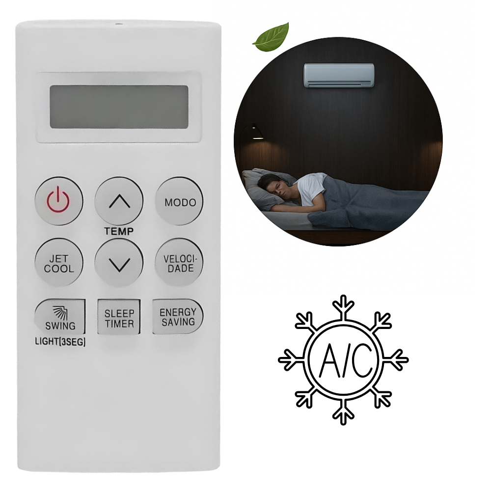 Controle Remoto Compatível Com Ar Condicionado LG Akb73756203 em Oferta na Shopee