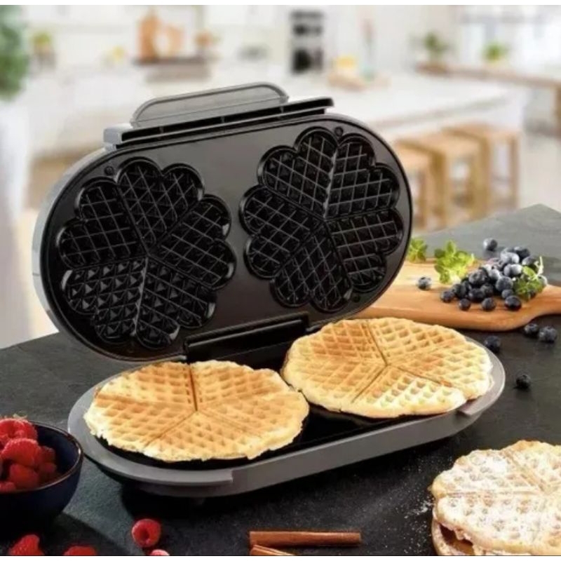 Maquina de Waffer Dupla 1200 w Cor Preto - Voltagem 220 V