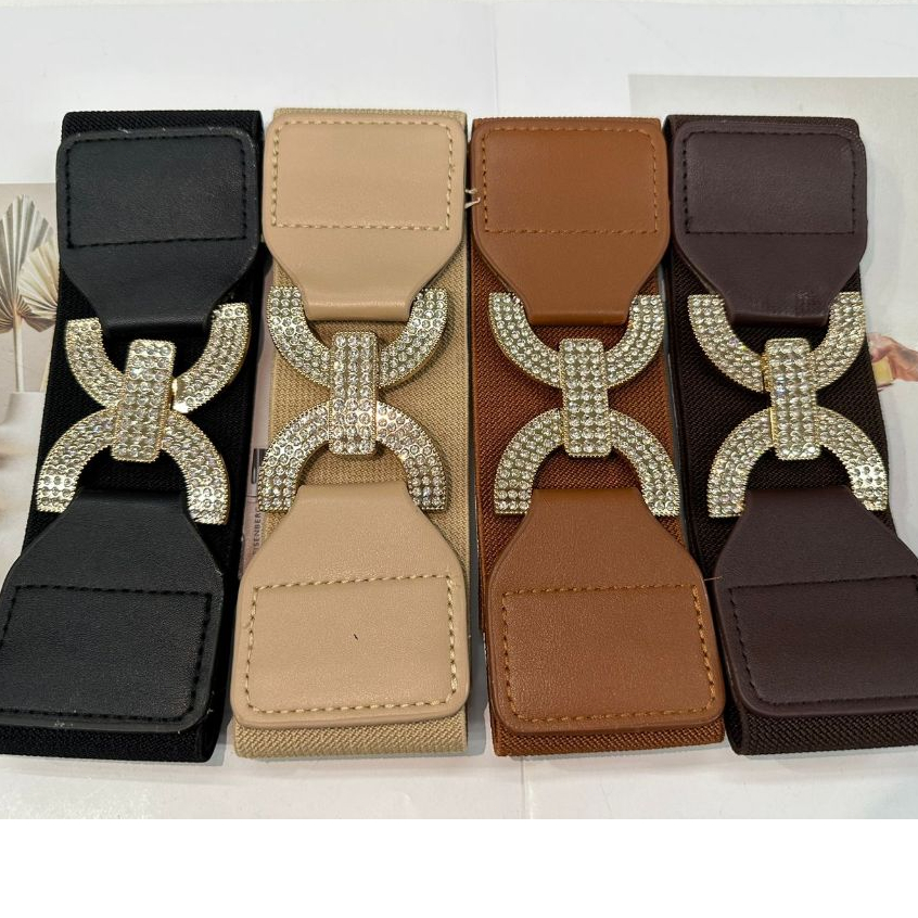 Cinto elástico feminino preto alvenaria Brilhante em Oferta na Shopee