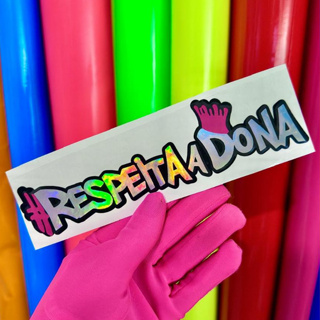 17x4,5cm | Adesivo | Respeita a dona em Oferta na Shopee