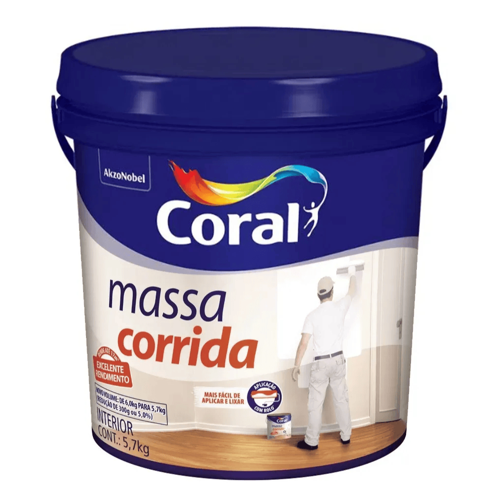Massa Corrida PVA Coral Galão 5,7Kg Sem Cheiro Fácil Aplicação em Oferta na Shopee
