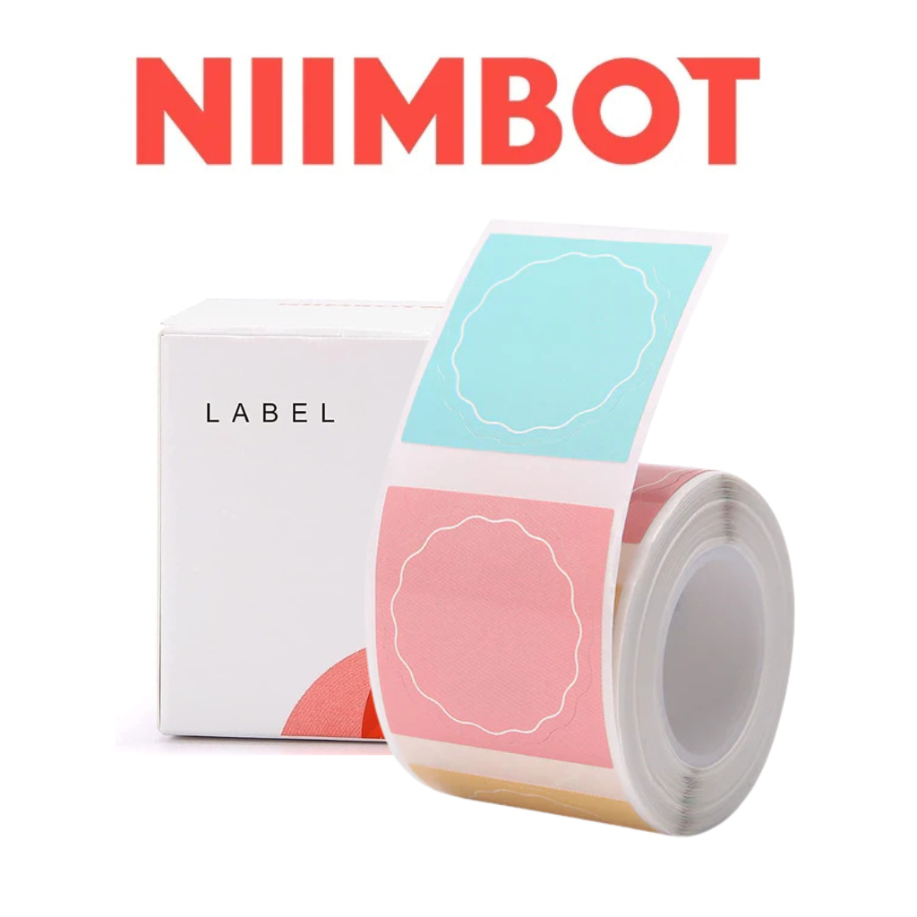 Etiquetas Niimbot B1/B21/B3S 34x34mm 200 Etiquetas Papel Térmica para Impressão de Etiquetas Adesivas Redondo Colorida