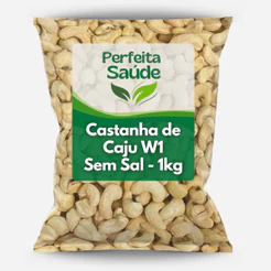Castanha de Caju 100% Natural Sem Sal e Vegano - PerfeitaSaúde