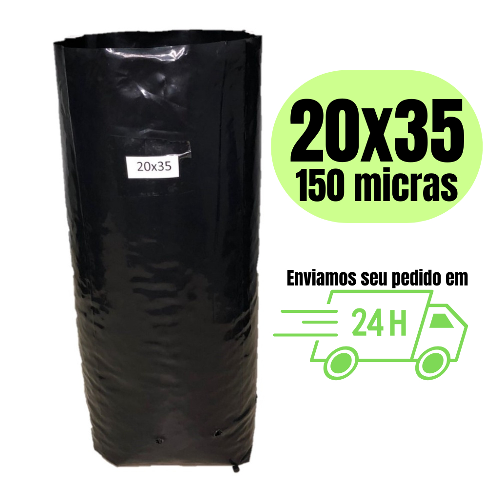 Saco plástico 20x35 para mudas saquinho para plantar
