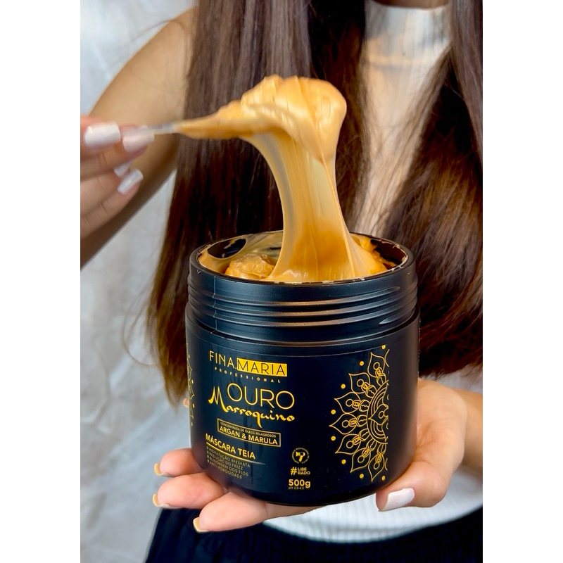 MEGA HIDRATAÇÃO OURO MARROQUINO EFEITO TEIA | ANTIFRIZZ | ÓLEOS MILAGROSOS | FINA MARIA PR...