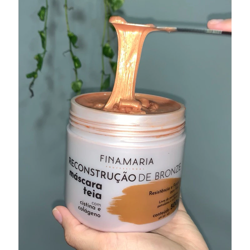 MEGA RECONSTRUÇÃO EFEITO TEIA BRONZE - MÁSCARA DE ALTO IMPACTO - FINA.MARIA PROFESSIONAL — imagem 1