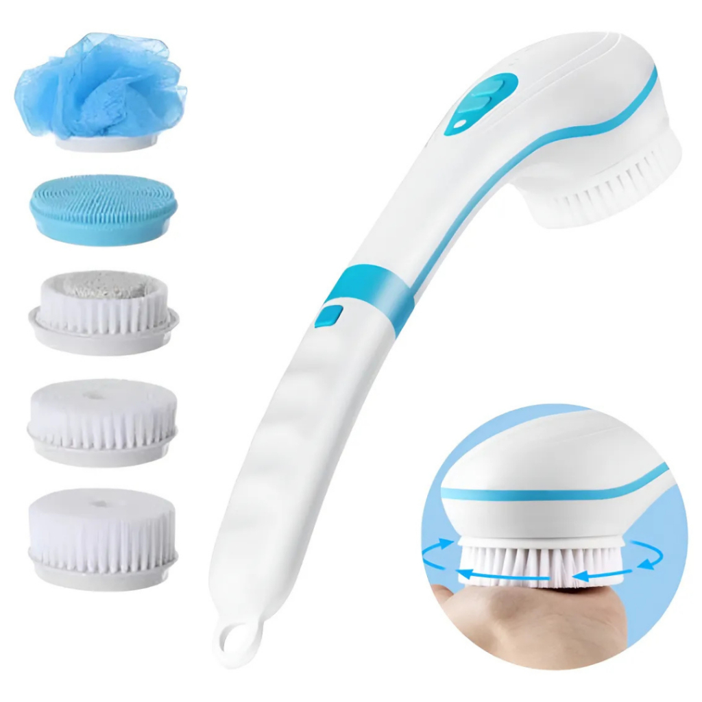 Bucha Escova Esfoliante Corporal Para Banho Elétrica 5 Em 1