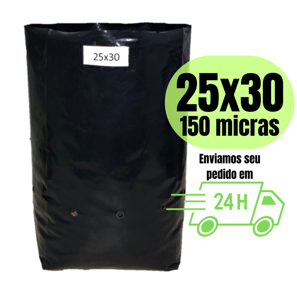 Saco plástico 25x30 para mudas saquinho para plantar