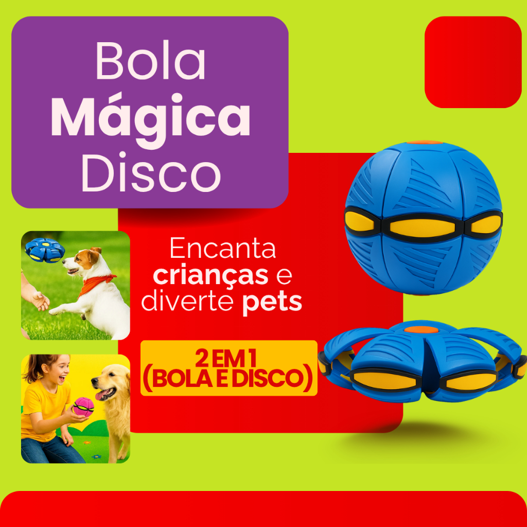 Brinquedo Pet Bola Mágica Brinquedo Interativo Cachorro Bolinha Voadora