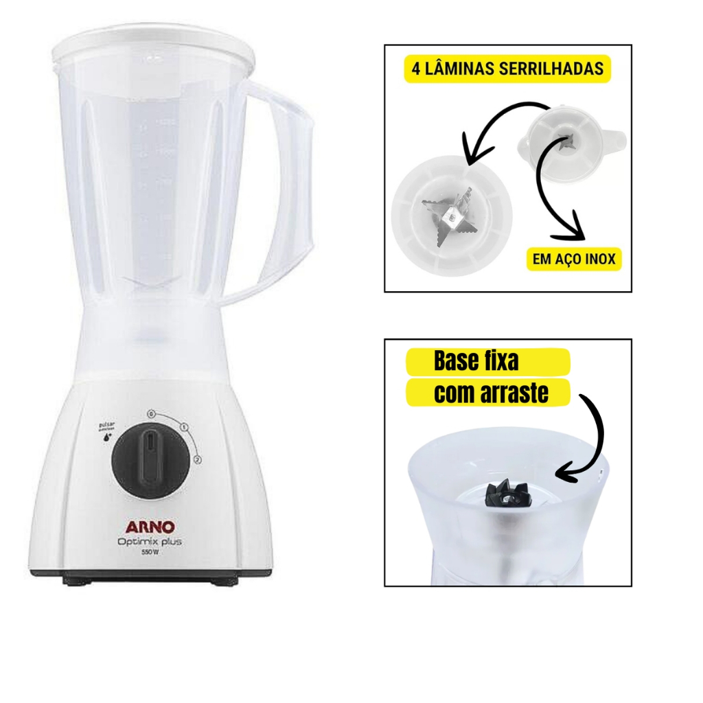 Copo de Liquidificador Arno Optimix Plus Peça de Reposição Original