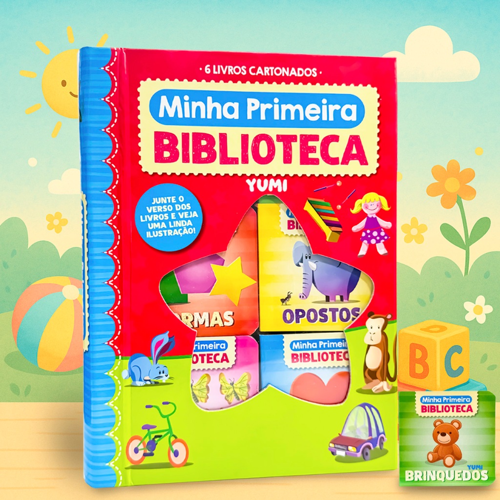 Livro Minha Primeira Biblioteca do Bebê - Box 6 Livros Primeiras Palavras Formas | Presente do Bebê em Oferta na Shopee