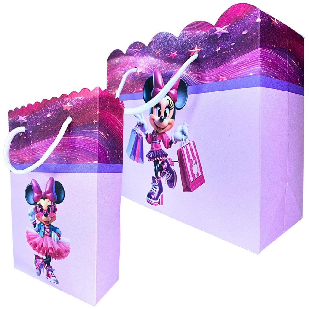 Sacolinha Personalizada Minnie Fashion Sacolinhas para Lembrancinha de Aniversário Menina Infantil Sacolas Bolsa