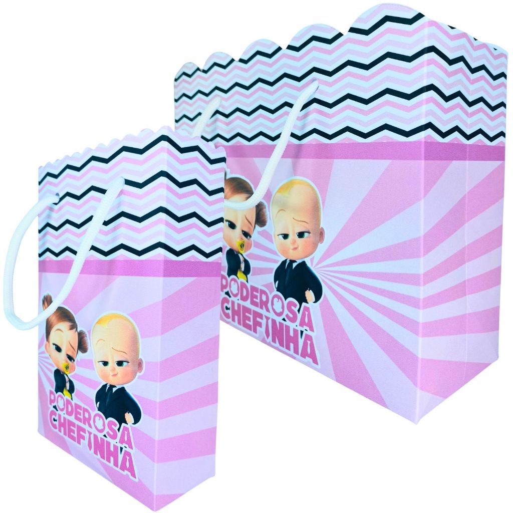 Sacolinha Personalizada Poderosa Chefinha Sacolinhas para Lembrancinha de Aniversário Infantil Sacolas Bolsa