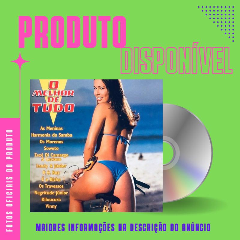 Cd o Melhor de Tudo Sandy e Júnior, Harmonia do Samba, Os Travessos, Vinny, Zezé Di Camargo e Luciano, Soweto — R$ 23,99 em Shopee