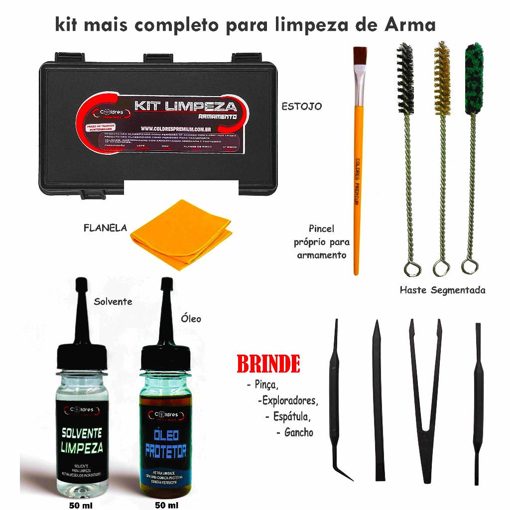 KIT de Limpeza  9mm, .40, 380, .38 em Oferta na Shopee
