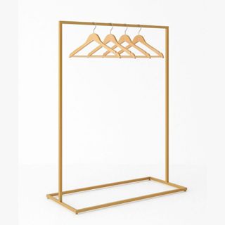Suporte Arara de Roupas para Lojas Closet Moderno Organização e Decoração - Aço Dourado ou Preto em Oferta na Shopee
