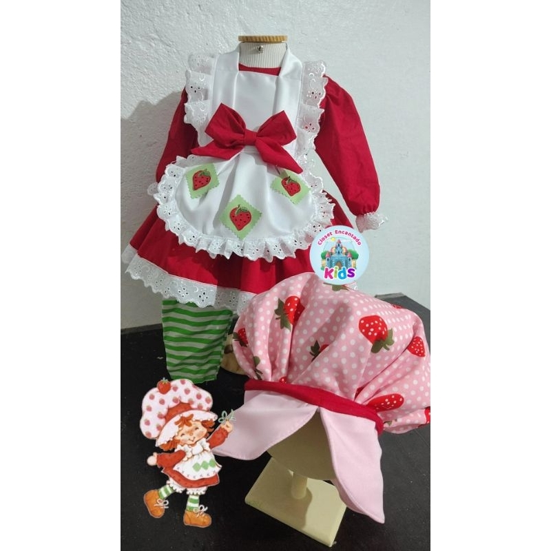 fantasia Moranguinho. vestido Moranguinho, fantasia Moranguinho anos 80.  Moranguinho