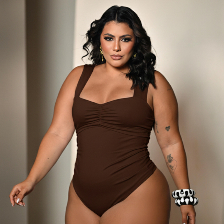Body Maiô Plus Size Suplex Premium Bory Forrado Zero Transparência Bori Elegante Básico G1 G2 em Oferta na Shopee