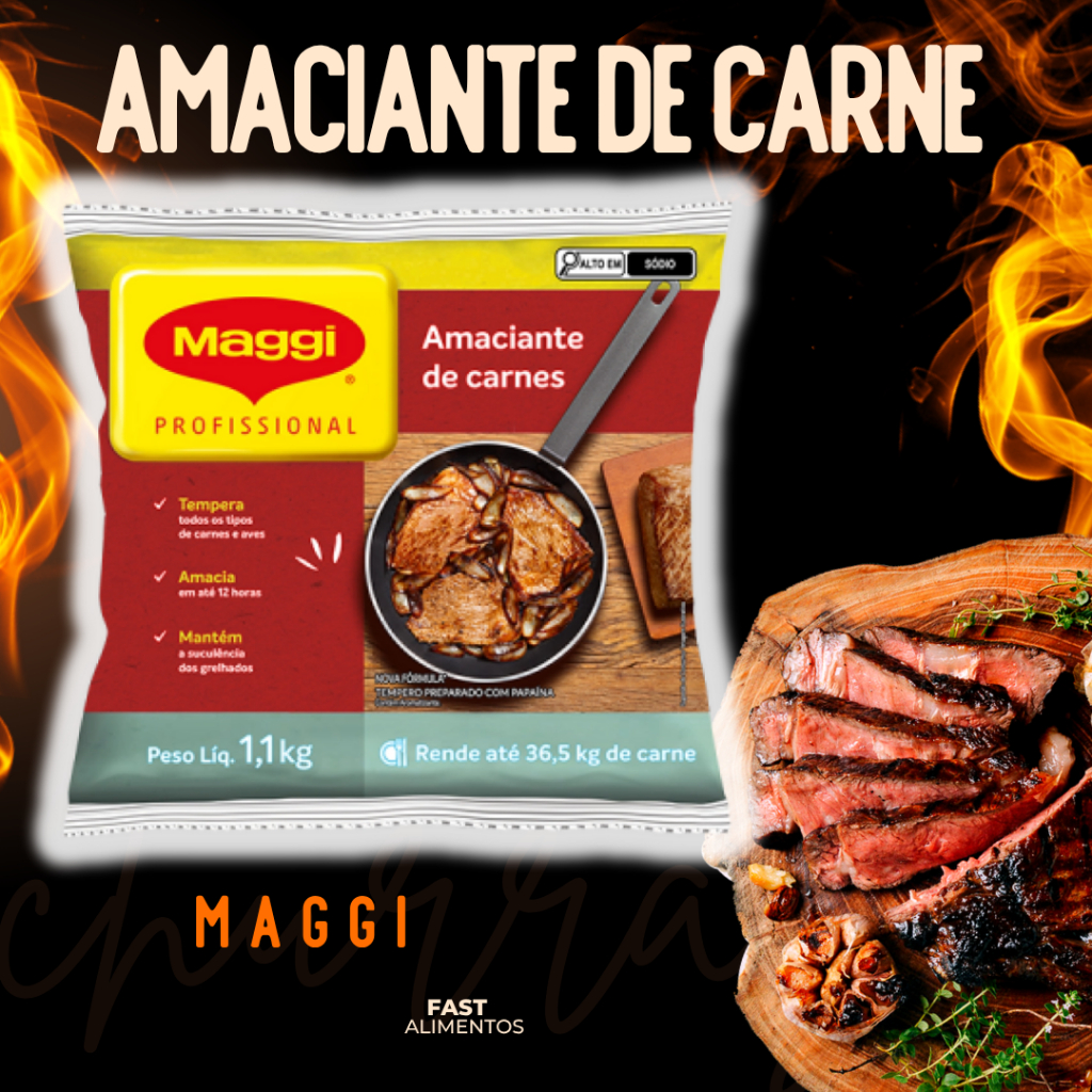 AMACIANTE DE CARNE MAGGI 1.1 KG - AMACIANTE MAGGI - AMACIANTE PARA CARNES  NESTLE - AMACIANTE NESTLE
