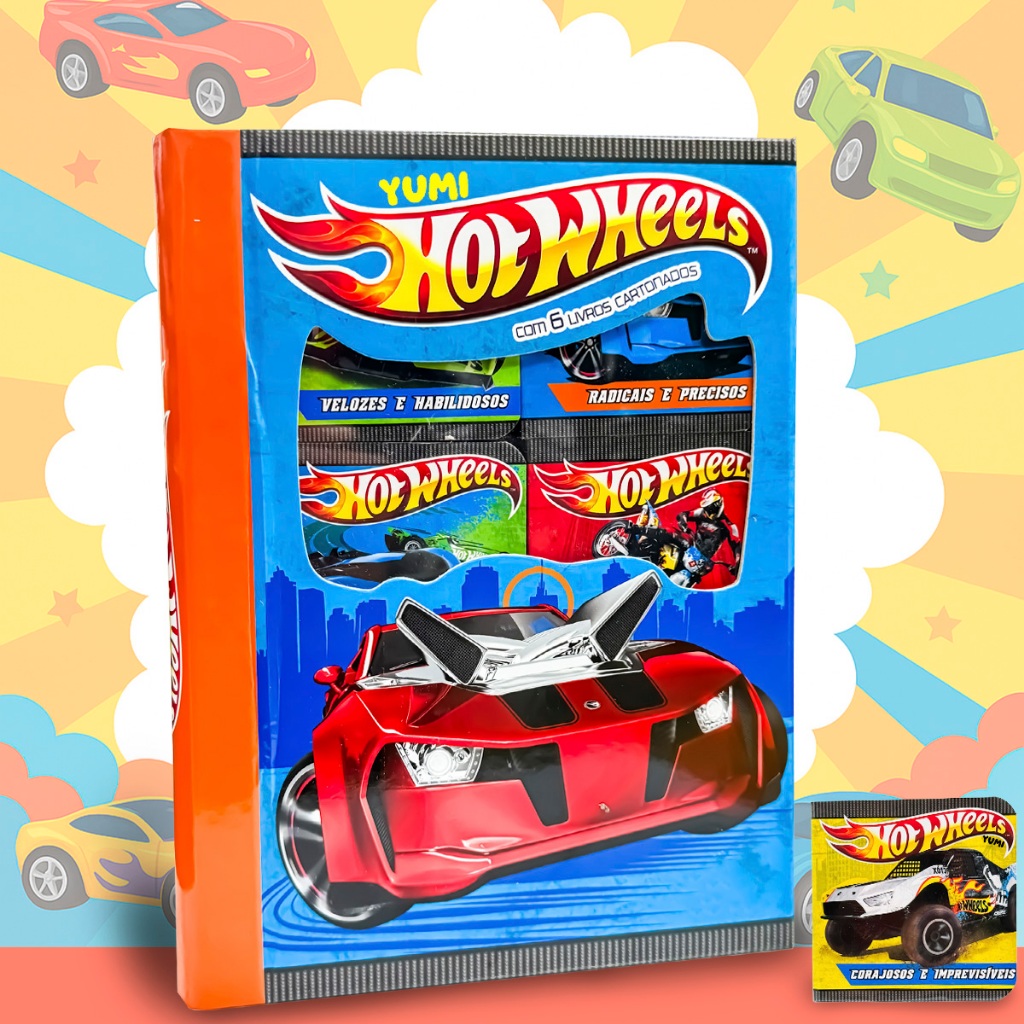 Box 6 Livros Infantil Hot Wheels - Meu Primeiro Hot Wheels Aventuras na Pista | Presente Educativo em Oferta na Shopee
