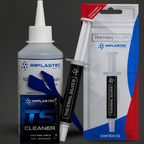 Pasta Térmica Thermal Silver 5g com Limpador Multiuso Kit Alto Desempenho para CPU, Xbox, PS3, PS4