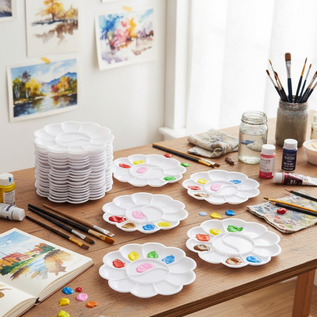 Paleta Godê Flor de Tinta Para Pinturas Artesanatos Escolar em Oferta na Shopee