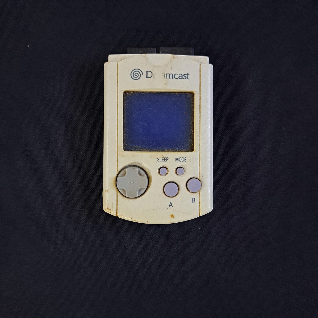 Vmu Original Branco - Sega Dreamcast. Com Defeito. Em curto.