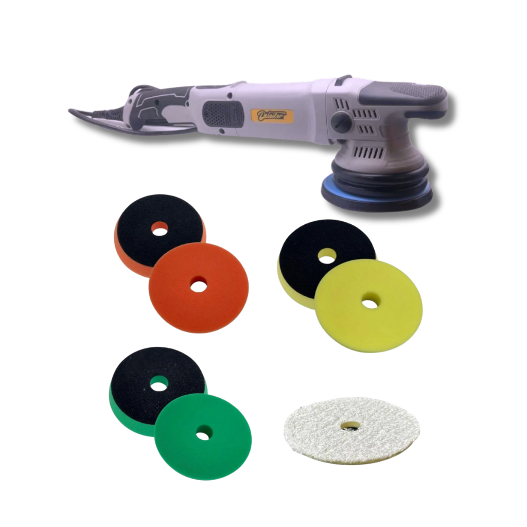 Politriz Roto Orbital 15mm Detailer + 4 Boinas Detailer - C - Cinza/