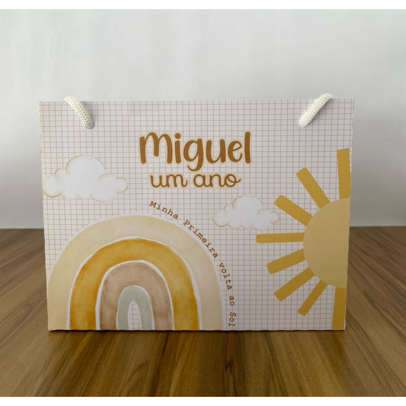 PEGUE E MONTE - Sacolinha Personalizada Primeira Volta Ao Sol Menino - Raio | Lembrancinha Festa - Aniversário Infantil em Oferta na Shopee