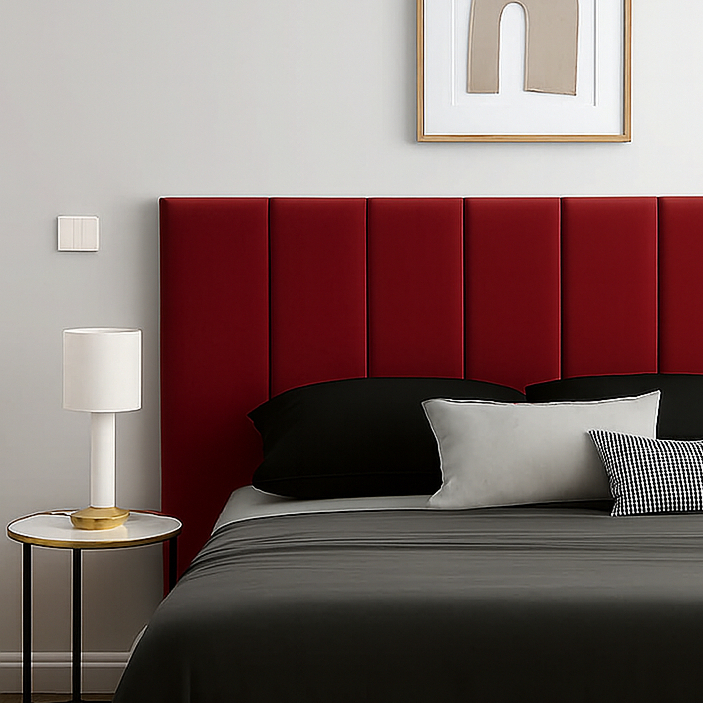 KIT 8 Placas Cabeceira de Cama Casal Queen Estofada Modular 45x20cm - ENVIO IMEDIATO