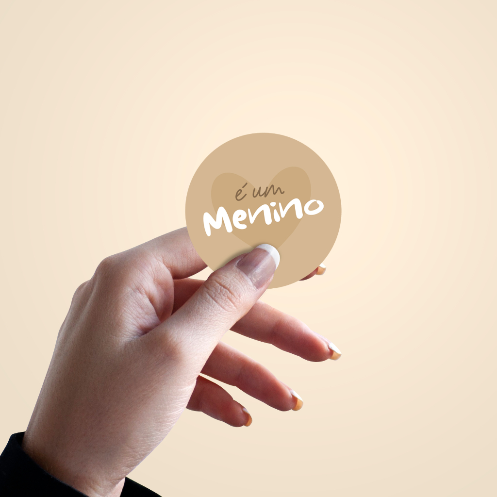 150 Adesivo Chá Revelação - Tons Marfim - Lembrancinha Tag - menina e menino decoração — imagem 2 de 2