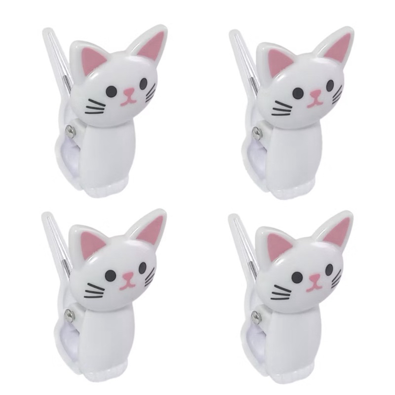 Kit 4 Pregadores de Gatinhos Prendedores Selador de Alimentos Para Organização e Decoração em Oferta na Shopee