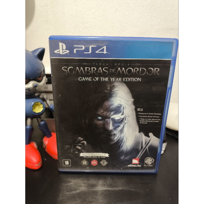 jogo para PS4 mídia física usado Sombras de Mordor edição jogo do ano