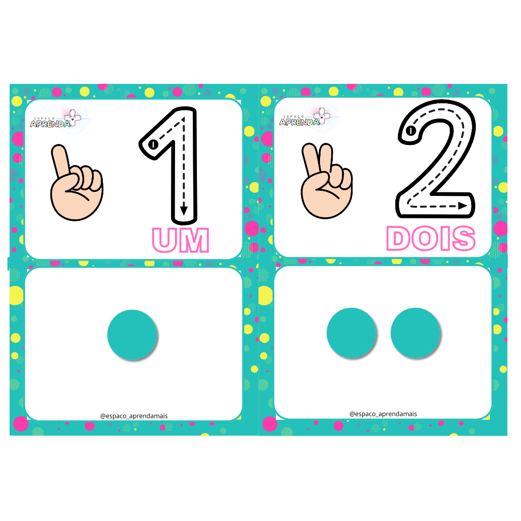 FICHAS COORDENAÇÃO MOTORA DOS NUMERAIS - CORES em Oferta na Shopee