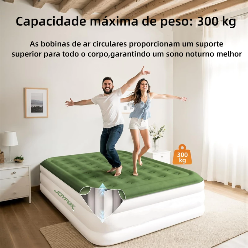 Colchão Inflável de Casal para Camping com Bomba Elétrica — foto 4
