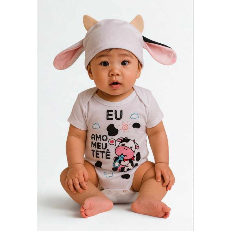 body bebe meu teté infantil kit mesversario