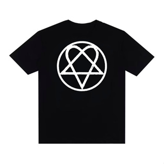 Camiseta Streetwear Oversized Over Gótica Rock Estilosa Larga Y2K Pentagrama Coração Hip Hop Estampado em Oferta na Shopee