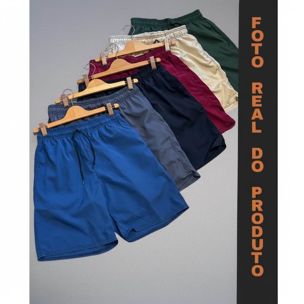 Short Masculino Tactel Academia Esportivo Treino Verão Confortável