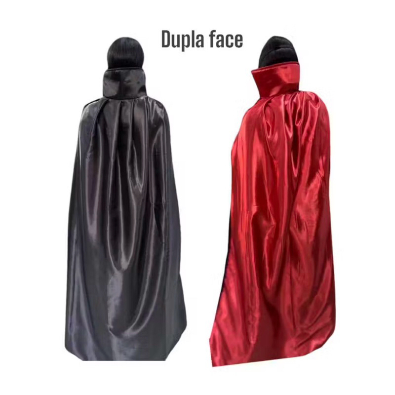 CAPA VAMPIRO DUPLA FACE | CAPA VERMELHA | CAPA PRETA | FANTASIA | HALLOWEEN