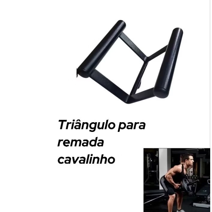 Triangulo remada cavalinho puxada alta e baixa funcional academia musculação