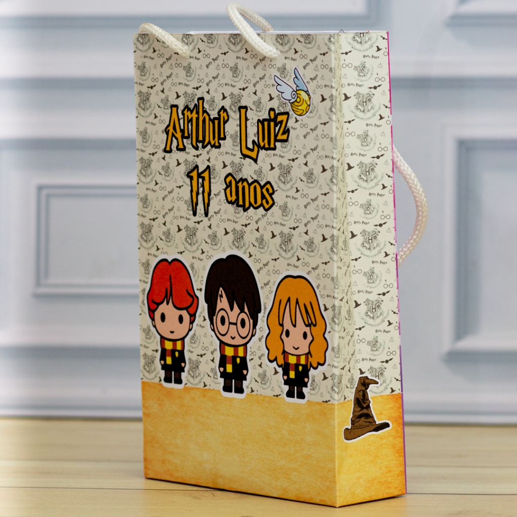 MINI Sacolinha Surpresa Personalizada HARRY POTTER  - Lembrancinha Personalizada Festa Infantil Pegue e Monte