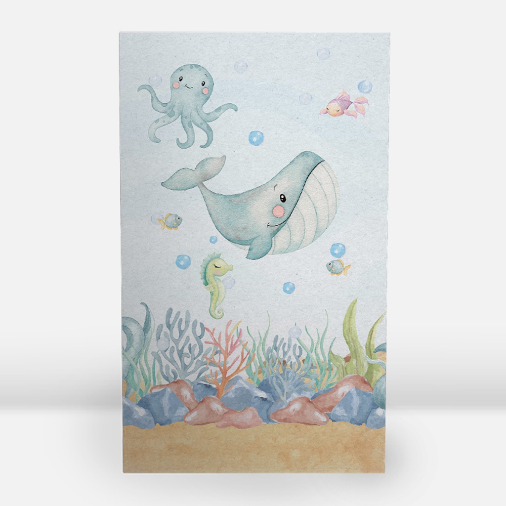 Painel Lateral Sublimado Em Tecido Tema Fundo do Mar em Oferta na Shopee